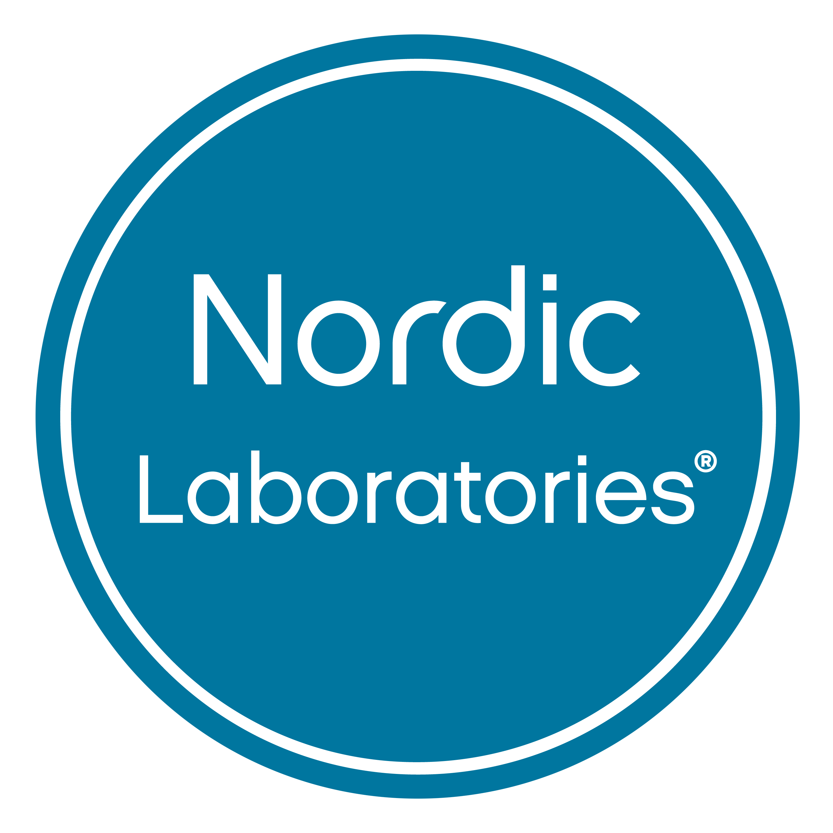 Nordic Laboratories logo, funktionaaliset laboratoriotestit.